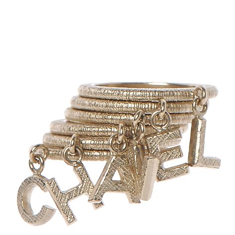 chanel logo rings|chanel stackable ring.